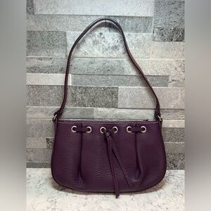 💜 Vintage Dooney & Bourke Pebbled Leather Aubergine Mini Shoulder Bag ! 💜
